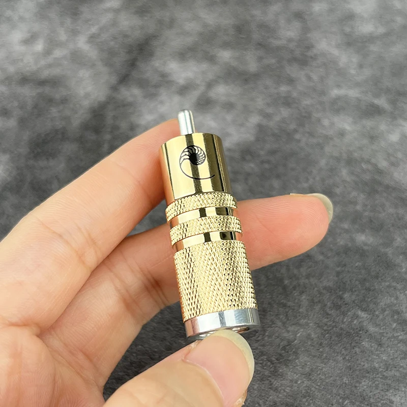 Original CARDAS Silver Plated RCA Lotus Plug Audio Cable Signal Coaxial Cable AV Terminal Block Send Logo Heat Shrink Tube