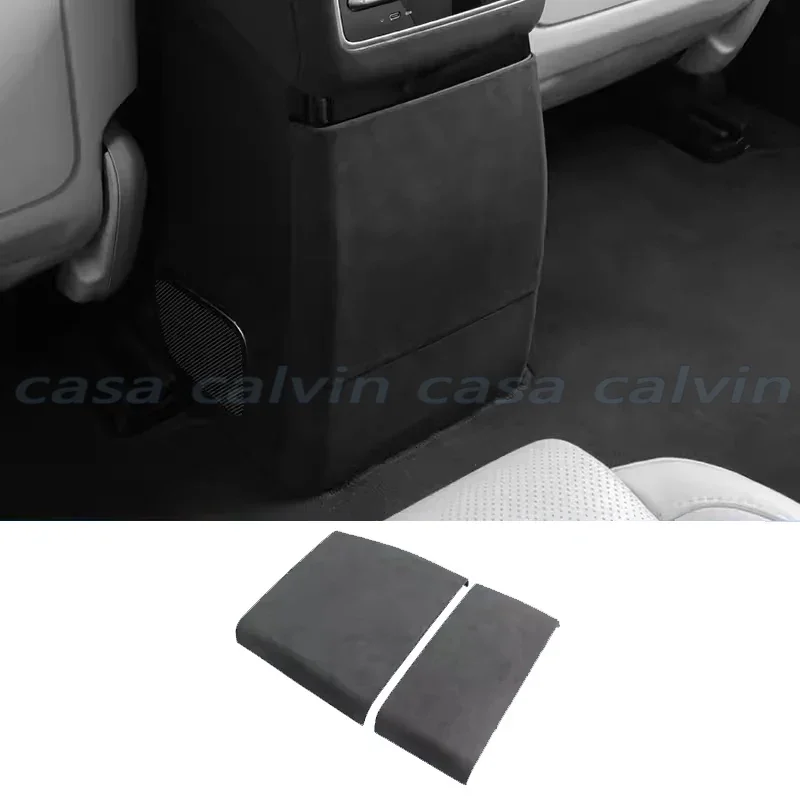 

For Leading Ideal LiXiang L7L8L9 2022-2024 Suede Car Rear Air Conditioner Air Outlet Mask Alcantara Anti-Kick Auto Accessories