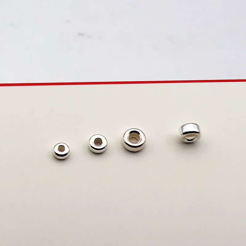 Solid 925 Sterling Silver Beads for DIY Making