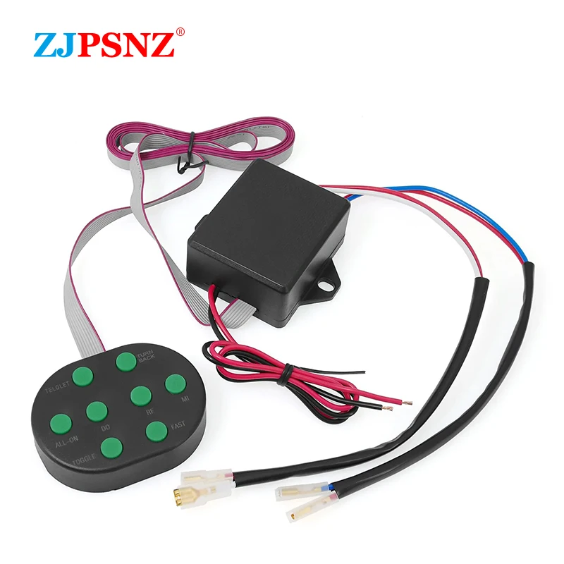 12 V 8 Töne Musical Air Horn Elektrische Schnecke Horn Für Fahrzeuge Motorräder Auto Mit 8 Sounds Control Box taste Universal – Detail 13