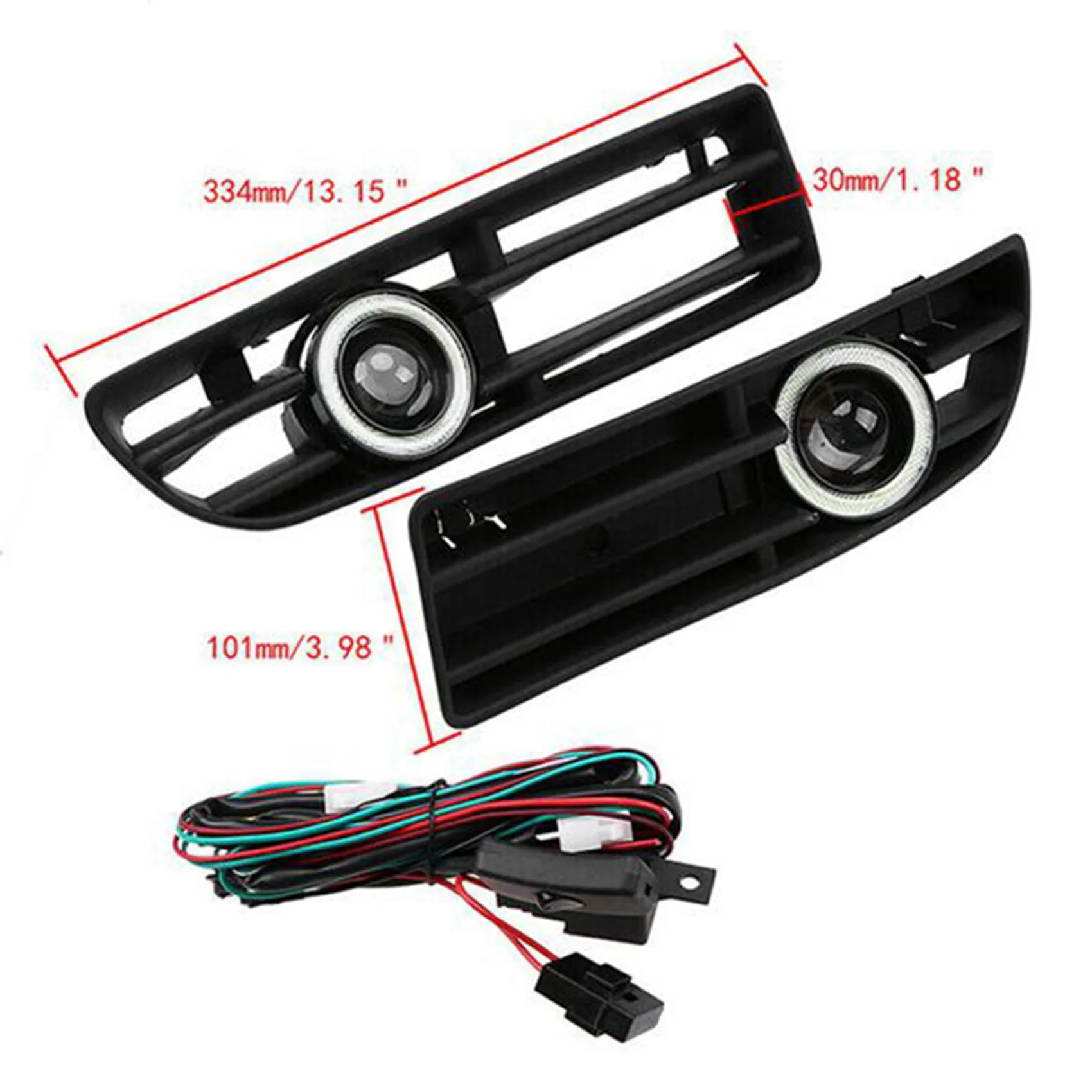 

AEF3-1 пара противотуманных фар, лампа «ангельские глазки», решетка переднего бампера, крышка с комплектом проводов для Jetta Bora MK4 1999-2004 гг.