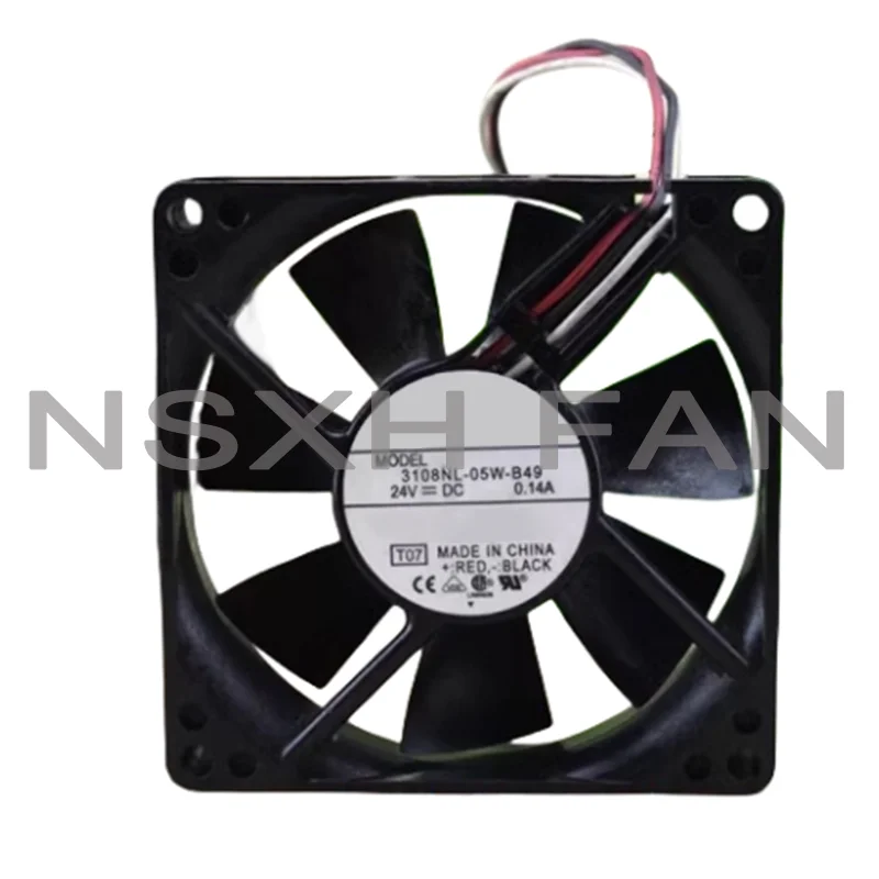 3108NL-05W-B49 8020 8CM 24V 0.14A 3 líneas ventilador de refrigeración de frecuencia