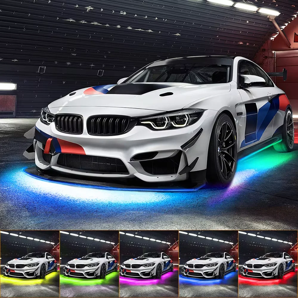 

Car Underglow LED Lights Strip APP Control RGB Neon Lights Symphony LED Ambient Chassis Light Underbody APP Sound Control RGB