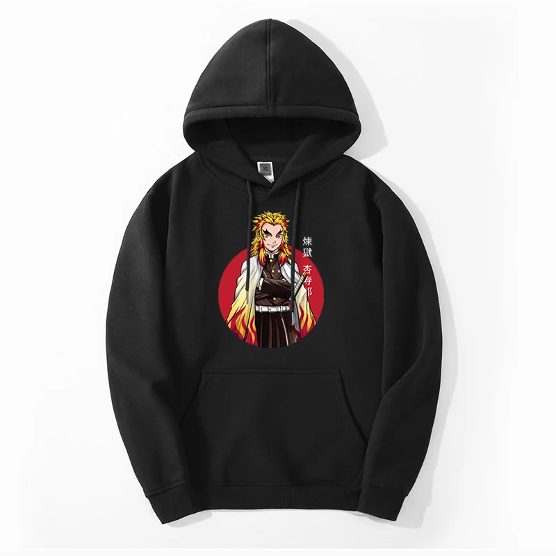 

Demon Slayer Winter Men Simple Printing Sweatshirt Hoodie Fashion Kimetsu No Yaiba Tanjirou Nezuko Pullovers Sudaderas Anime