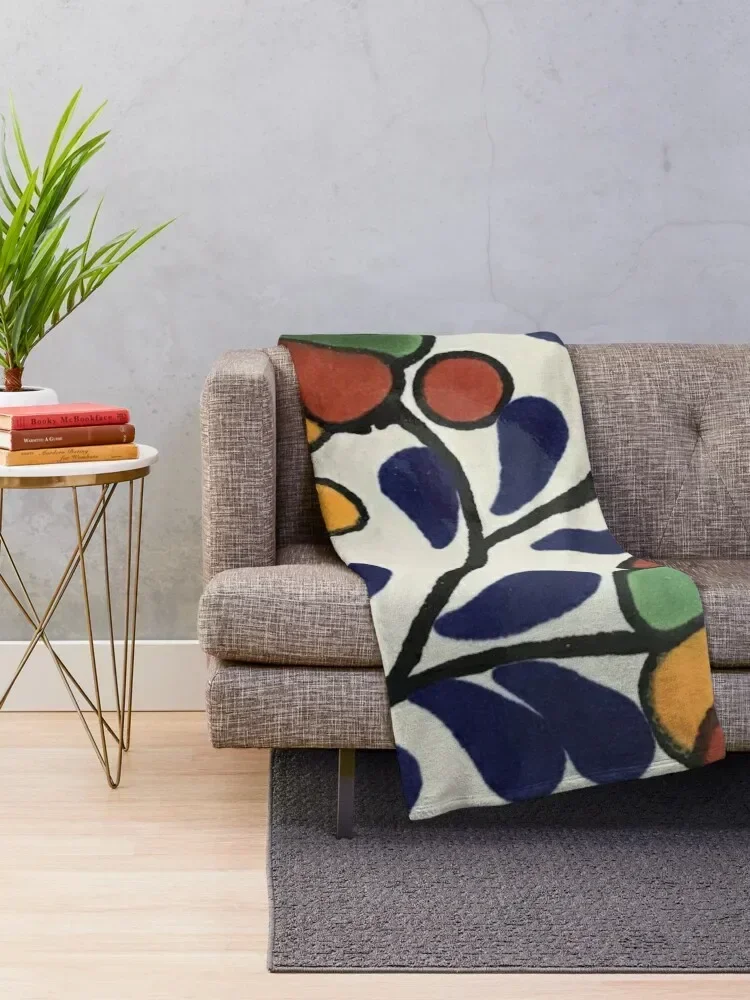 Glazed Talavera Floral on Ceramic Hand Painted Mexican Tile Throw Blanket Cozy Napping Blanket Gift for Mom Dad