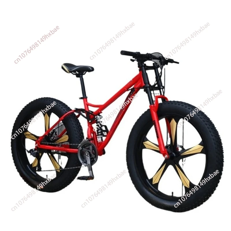 Outdoor Riding Variable Speed Off-road Beach Snow Bicycle, Shock Absorption, Adult Ultra-wide 4.0 Fat Tire Bike