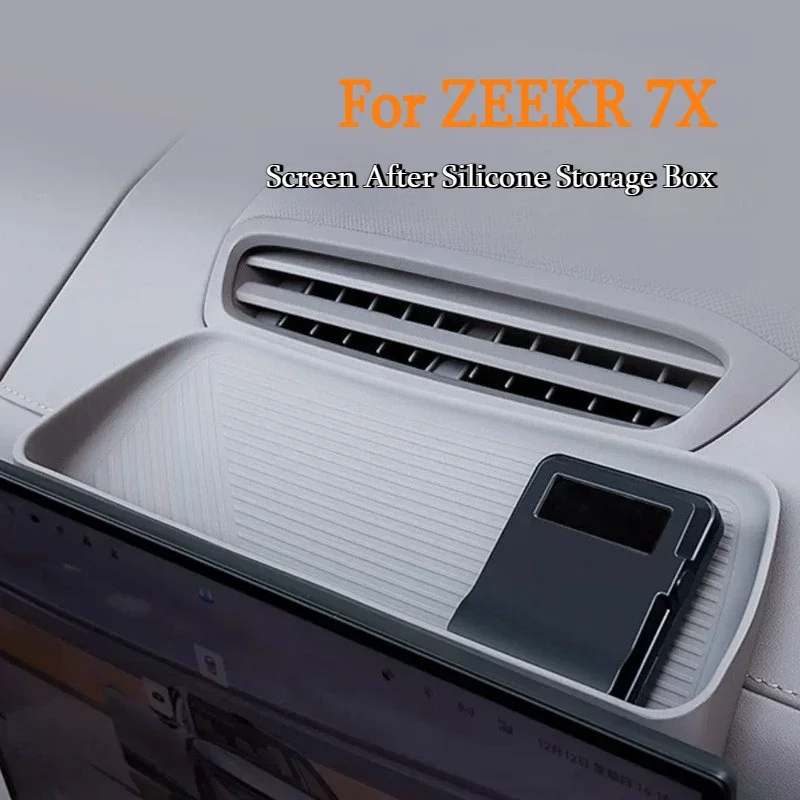 For ZEEKR 7X Screen After Silicone Storage Box ETC Storage Organize Anti Slip Shockproof Car Interior Modified Accessories