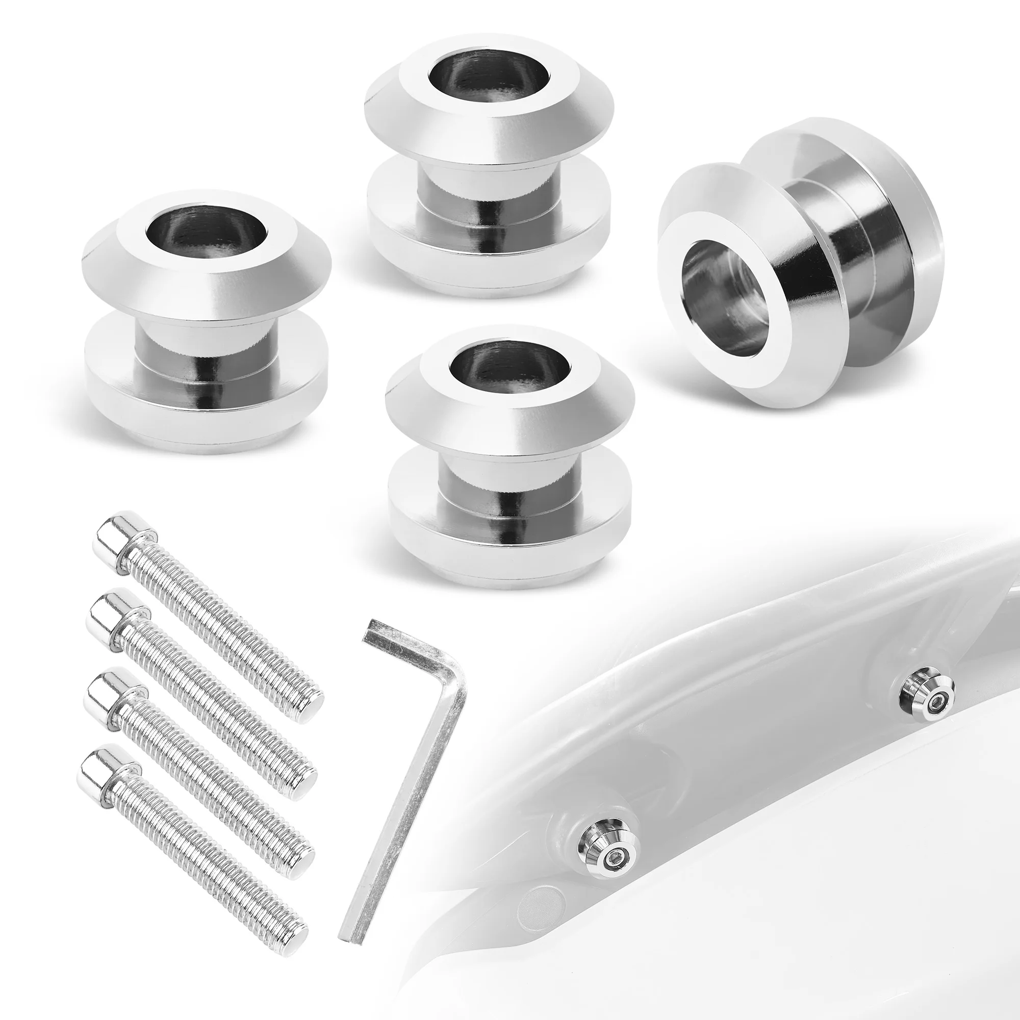 Chrome Universal Mounting System for Can-Am Spyder F3 | Complete Hardware Kit for Sissy Bars, Cargo Nets & Accessories view 4