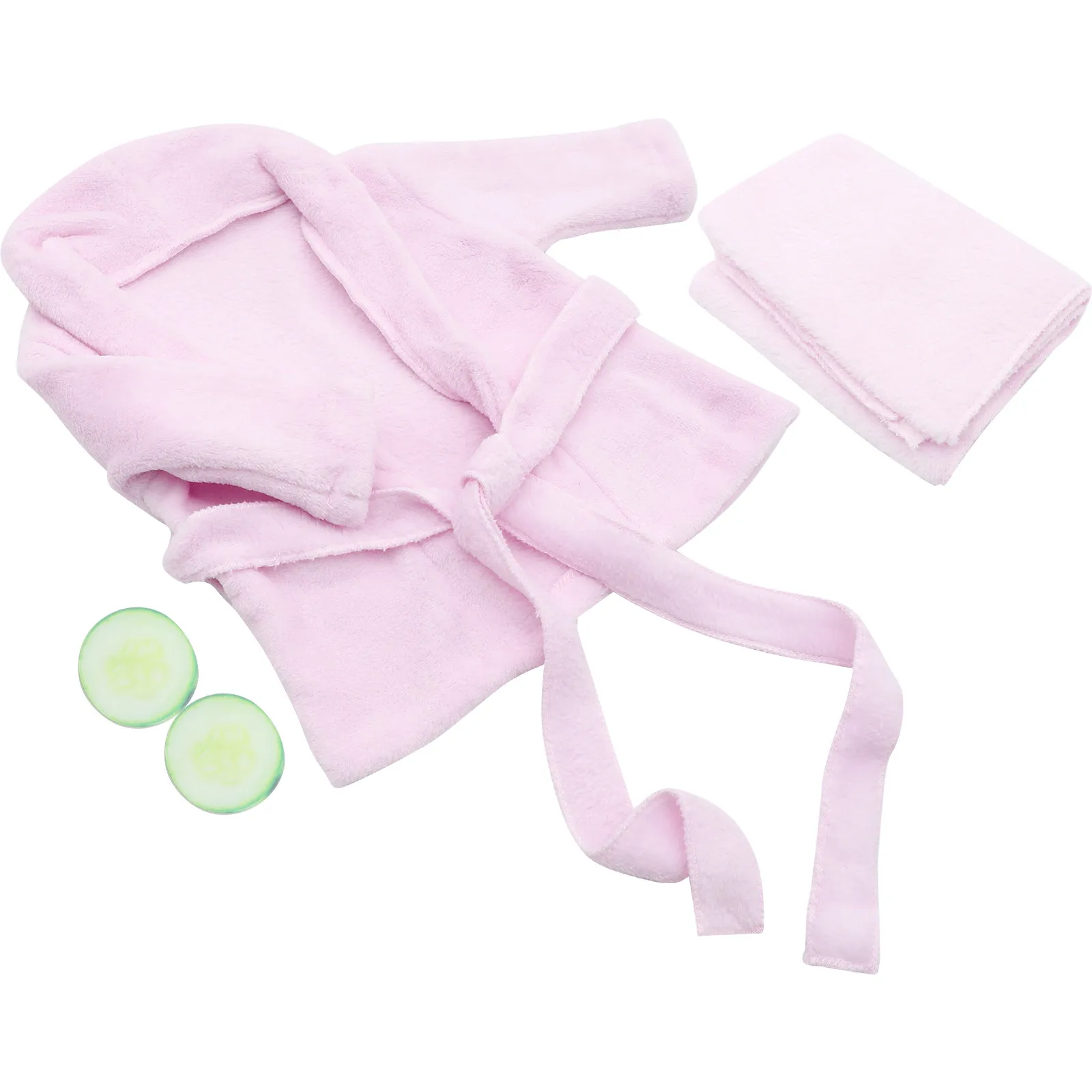 1 Juego de Albornoz para Recién Nacido con Accesorio de Pepino, Toalla de Baño para Bebé, Accesorio para Fotos, Suave, Amigable con la Piel, Cómodo Albornoz para Recién Nacido