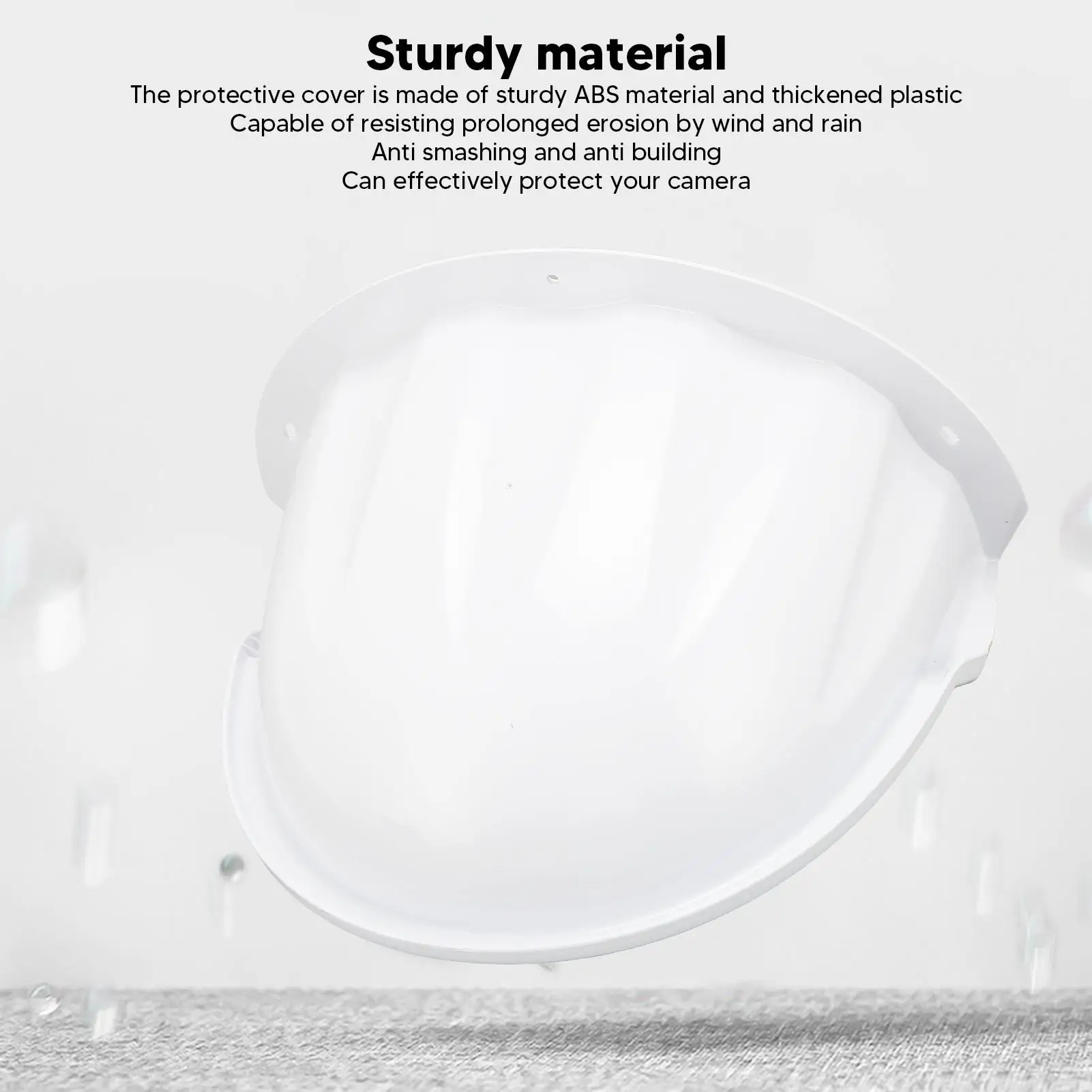 Outdoor Security Camera Cover Shield - Sturdy Hemispherical Protective ABS Cover - Unnoticeable Protection for outside Cameras