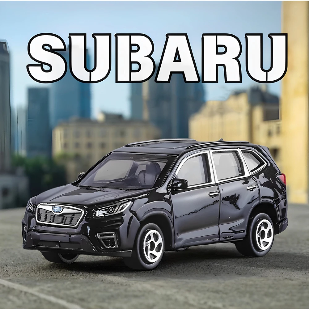 

1:64 SUBARU Forester 2021, модель автомобиля, литые под давлением игрушки из сплава, украшение на день рождения, четырехколесная подвеска, резиновые шины, транспортные средства, подарки для детей