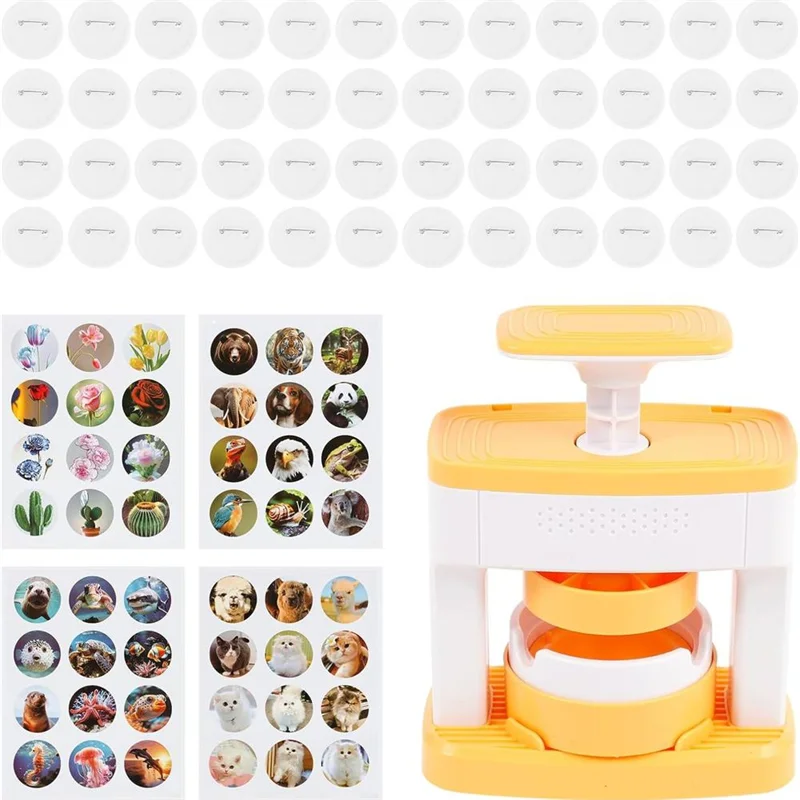Badge Maker Machine, Solid Pin Maker, Creativepress Machine Badge Punch Kit, Easy To Use Pin Badge Maker For Children