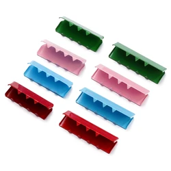 10pcs/lot Colorful Crimp Beads Cove Clasps Cord End Caps String Ribbon Leather Clip Foldover Connectors for DIY Jewelry Findings