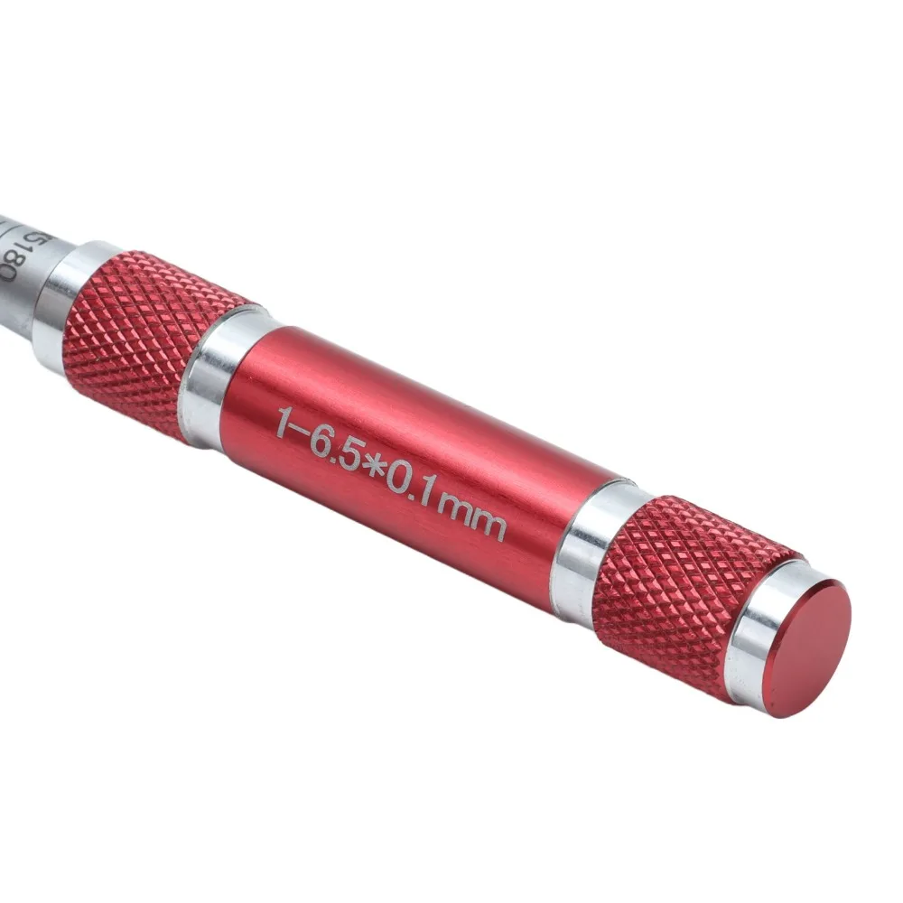 1‑6.5mm Aperture Gauge Conical Silver Inner Hole Diameter Measuring Tool Chrome-plated carbon steel Tapered Hole Ruler