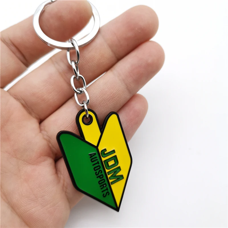 JDM Auto Sports New Driver Badge Car keyring For JDM Racing Style HONDA Toyota SUZUKI Funny Auto Motorcycle Keychain Accessories