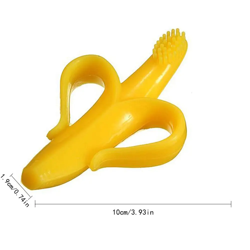 Banana Baby Teether Safe Toys Silicone Teether BPA Free Food Grade Silicone Baby Teething Chew Toy Toothbrush Nursing Gift