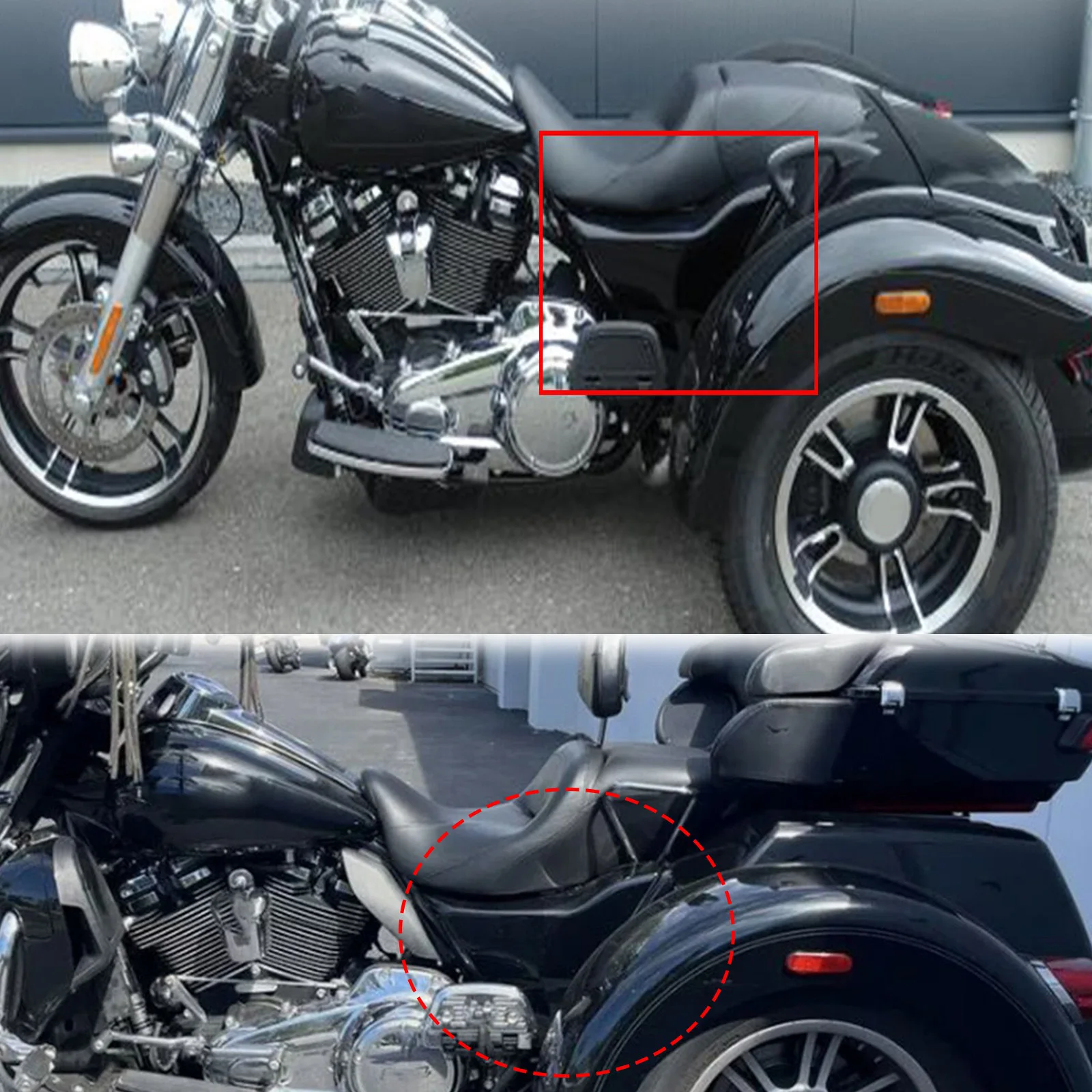 

Unpainted Side Cover Fairing Panel Motorcycle 1Pair Battery Covers For Harley Davidson Trike Models 2009-2023