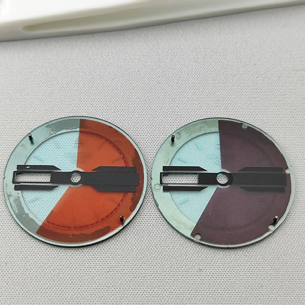 Quadrante S da 28,5 mm Quadranti trasparenti Quadrante NH36 Non quadrante luminoso con doppio calendario Adatto per accessori movimento orologio NH36/4R