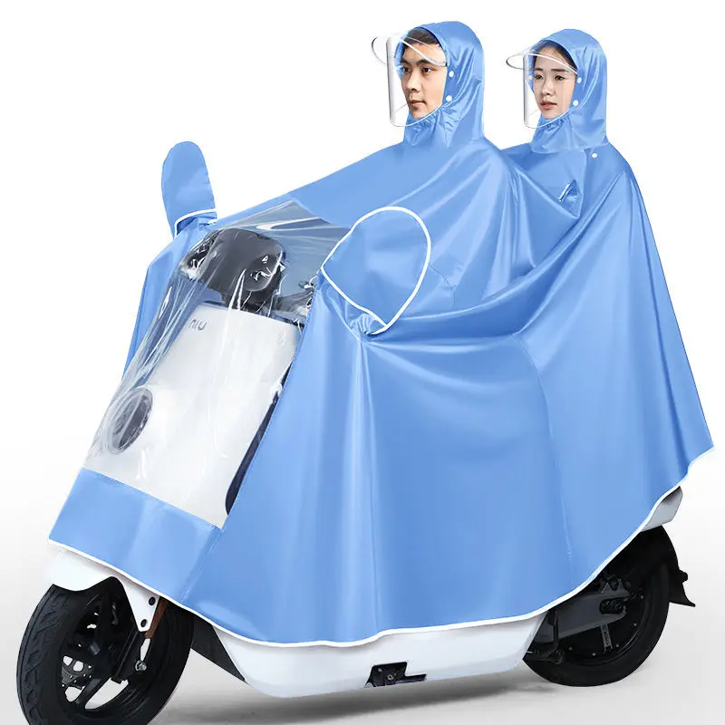 Rainproof Men  Women Adult Electric Car Electric Motorcycle Single Double plus-Sized Thickened Foot Covering Waterproof Poncho