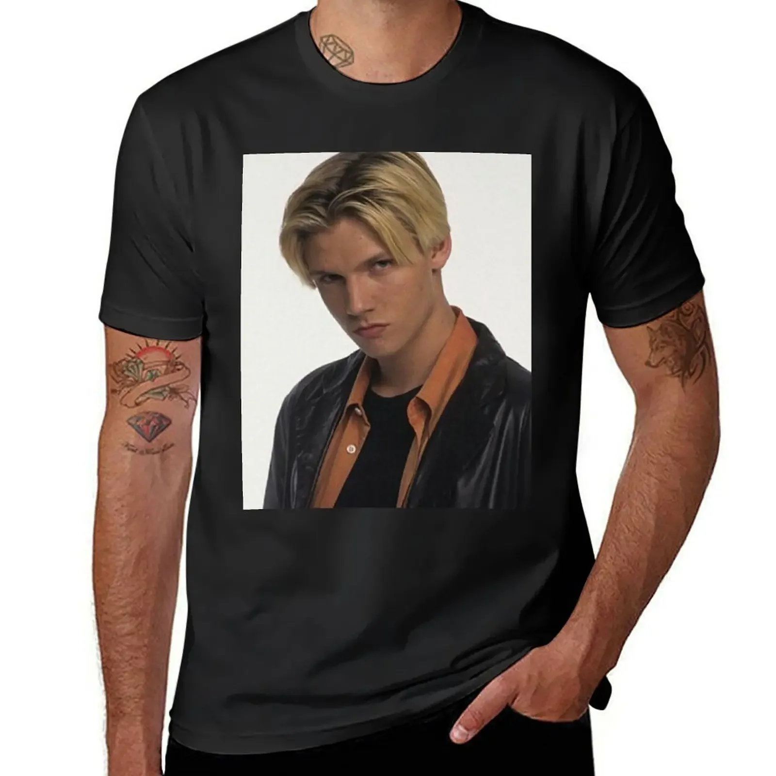 Album - Nick Carter T-Shirt blacks boys whites tees graphic t shirts men clothings