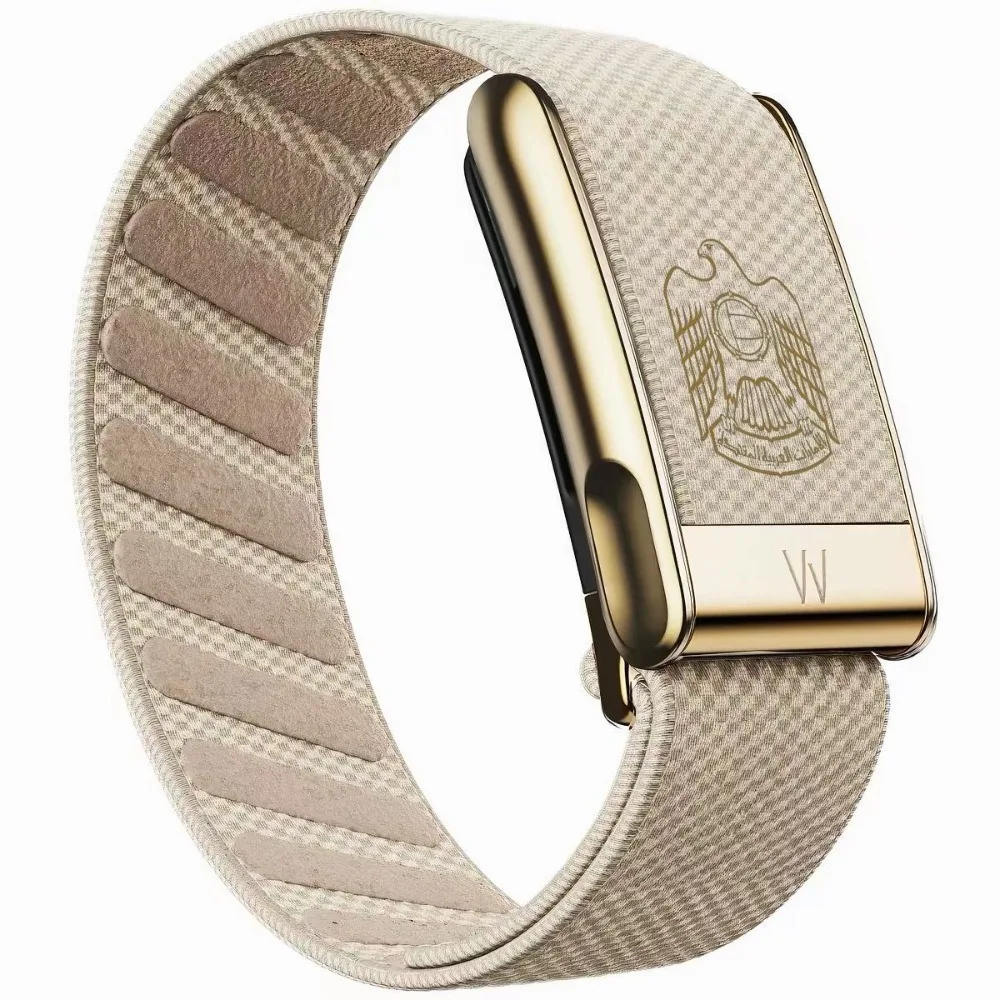 For WHOOP 5.0 Graphic Print Nylon Woven Stretch Band Sleep Sport Replacement Wrist Strap Metal Frame Fitness Accessory