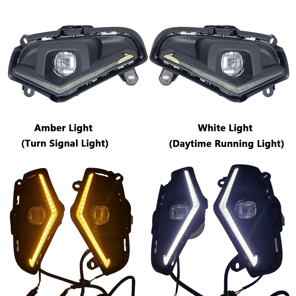 

Car Fog Light Kit with White Light Amber Light (Turn Signal Light) Car Fog Light Kit For 2019-2023 Toyota Rav4 DRL Signal