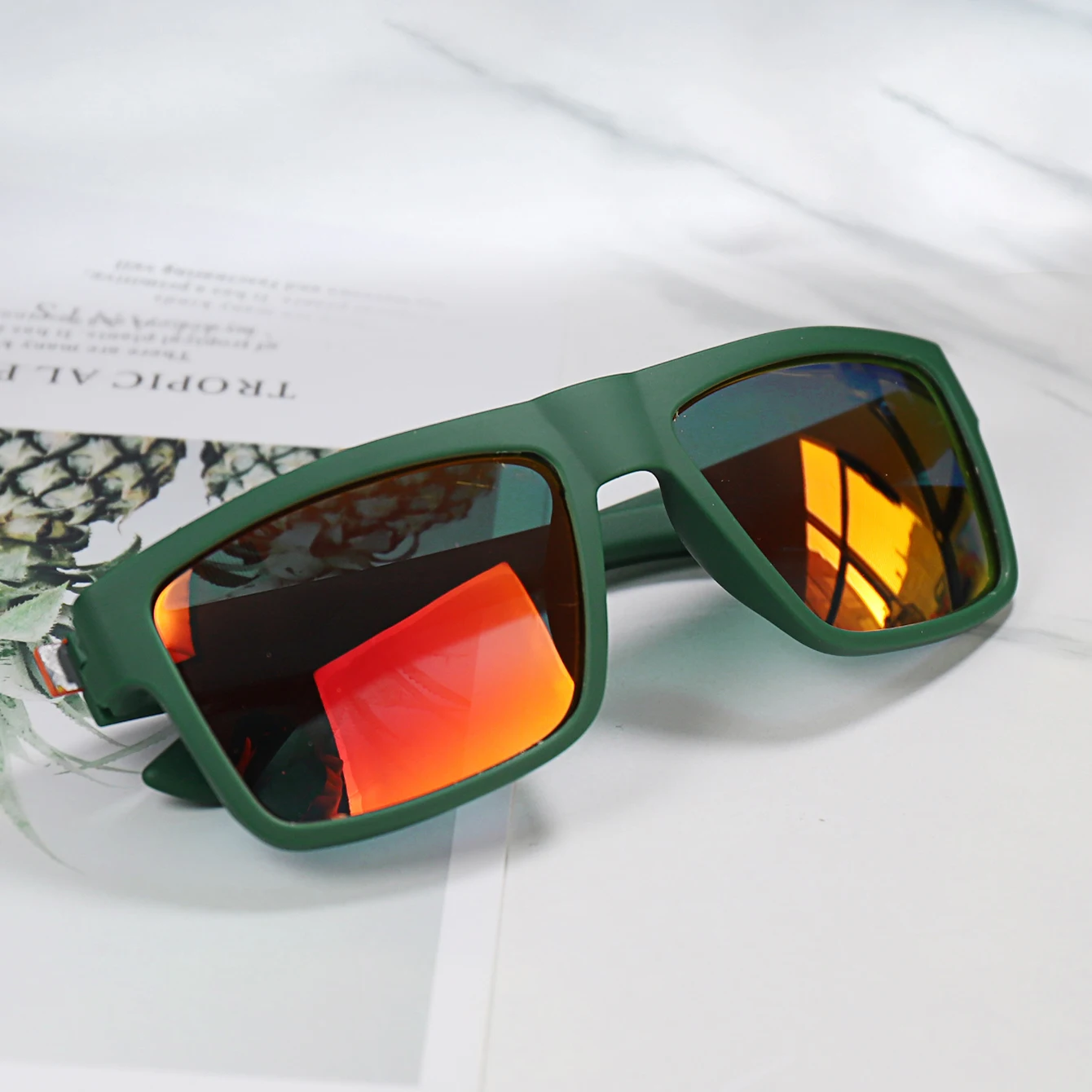 3 Paar polarisierte Brillen, quadratische Sonnenbrillen, UV400, Outdoor-Sport, Angeln, Radfahren, Laufen, Fahren, Männer und Frauen, Party-Schutzbrillen – Detail 1
