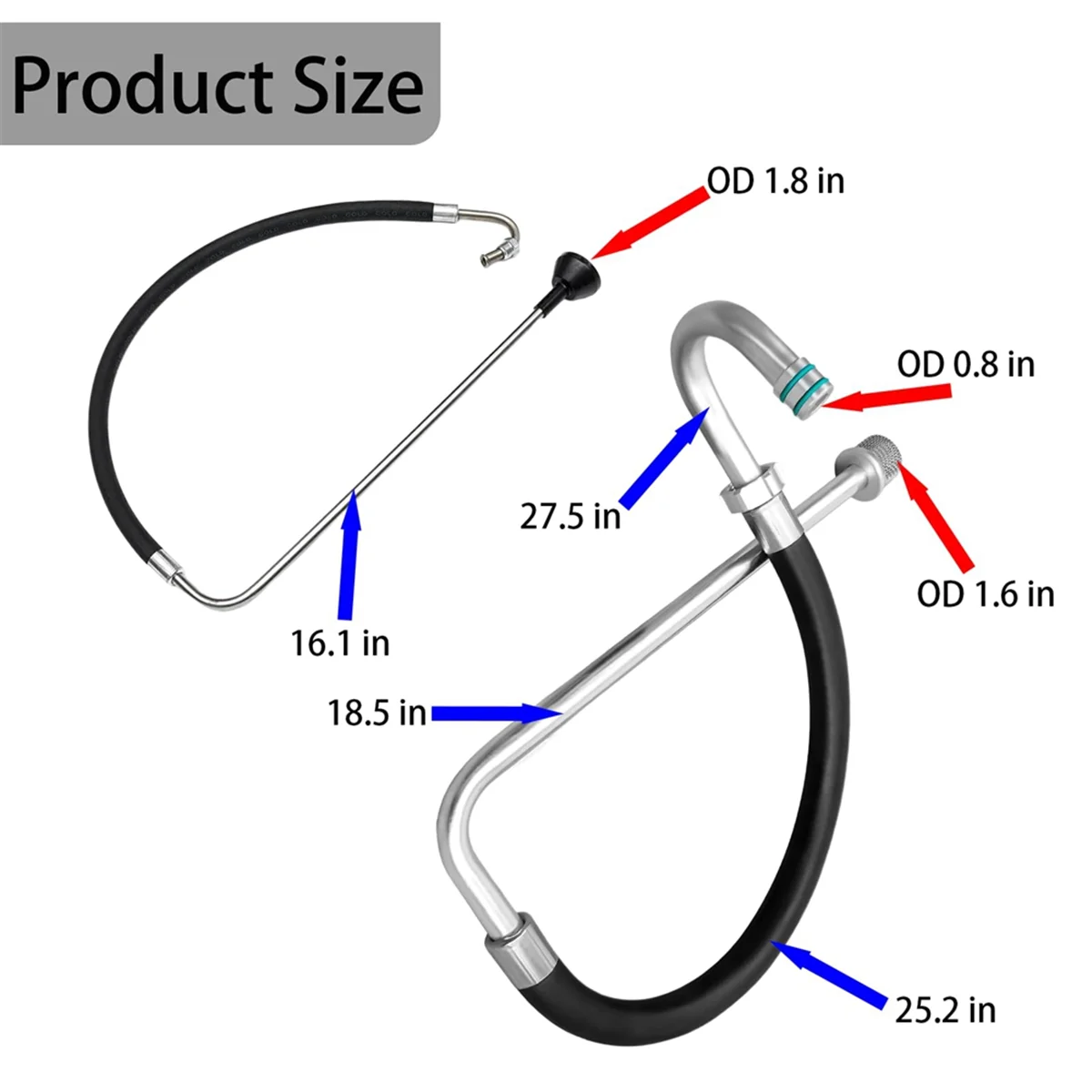 Stainless Steel Suction Hose & Reflux Line Sets,Airless Paint Sprayer Accessories,Compatible with 390 395 490 495 595