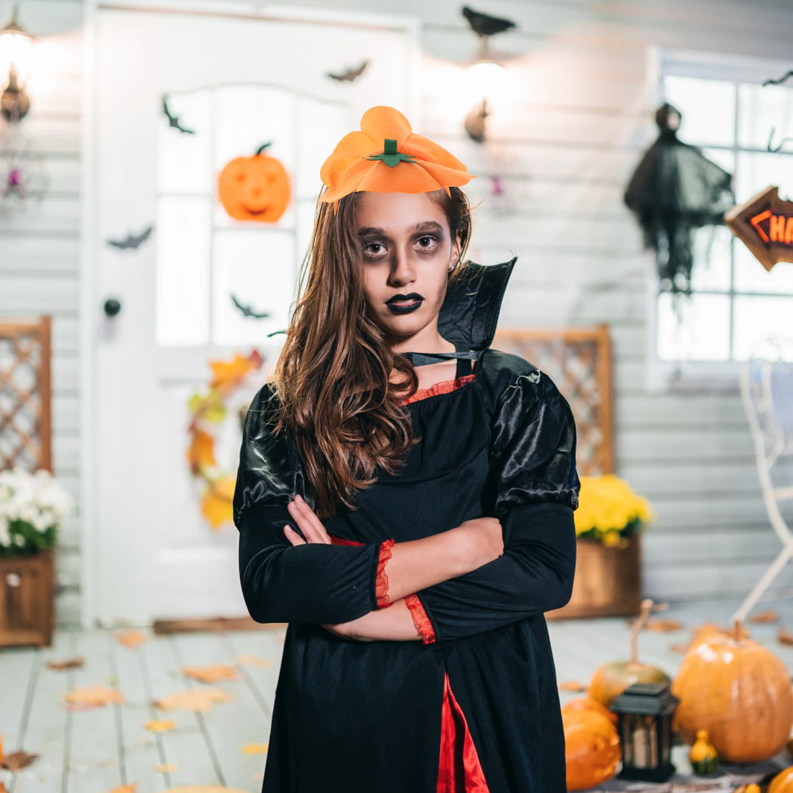 

Pumpkin Hat Halloween Halloween nament Headb Headpiece Cartoon Design Comfortable Cloth Party Accessories Fall