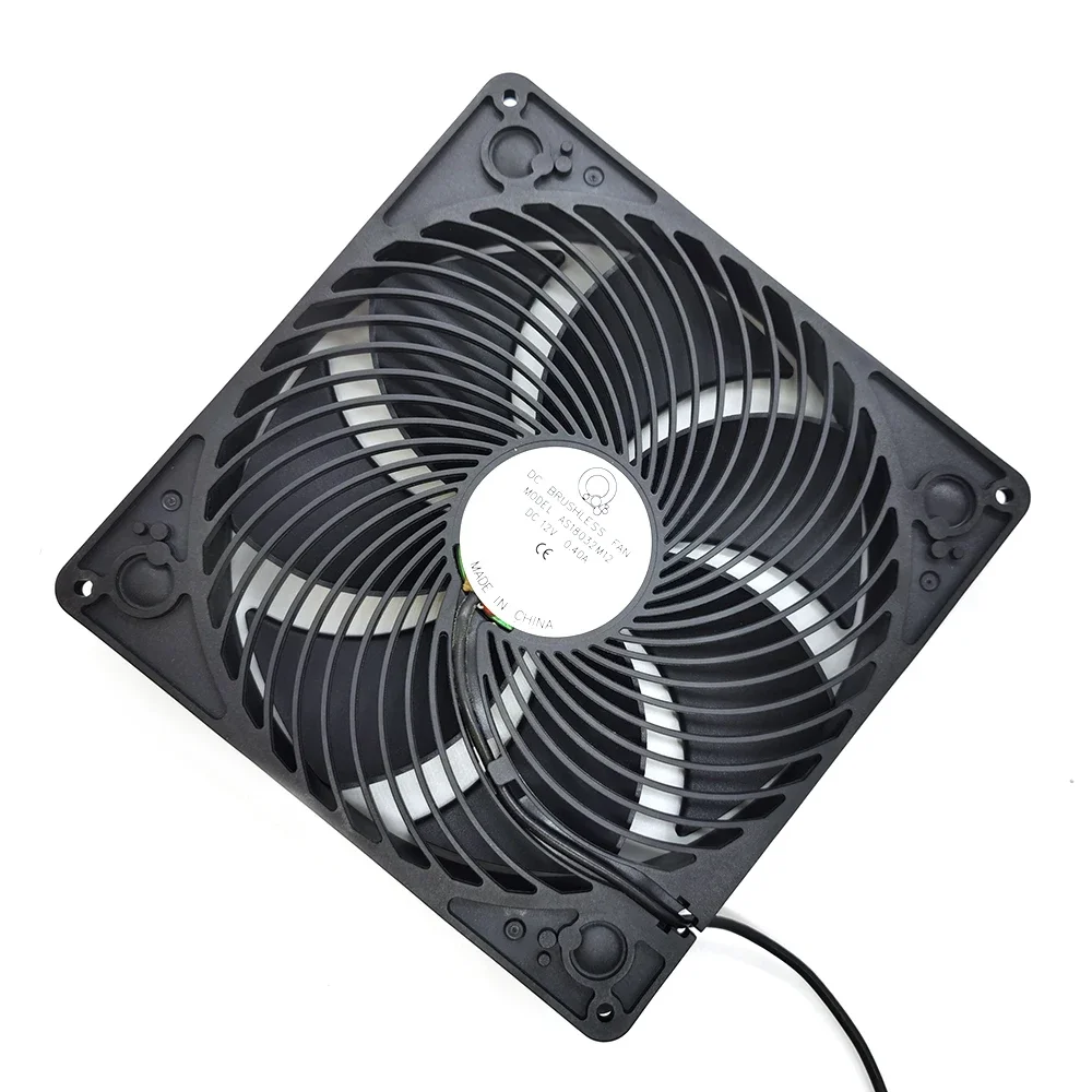 Ventilador de refrigeração as18032m12, 18cm, dc, 12v, 0.4a, 18032, 180x180x32mm, 3pin, novo