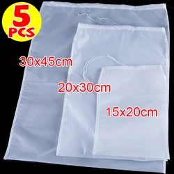 100Mesh Reusable Mesh Soy Milk Nylon Filter Bags Nut Yogurt Tea Coffee Oil Food Press Filter Strainers Large Kitchen Filters Bag