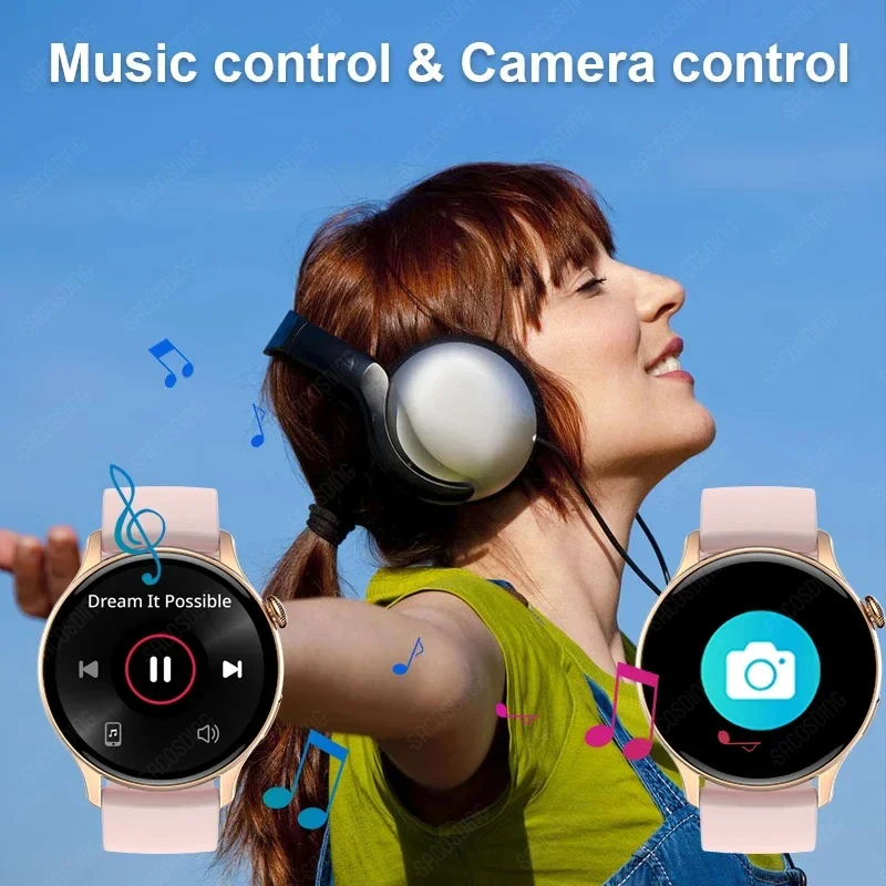 For Xiaomi Bluetooth Call Women Smart Watch AMOLED Fitness Tracker IP68 Waterproof Men Smartwatch For Android iOS Bracelet Gift