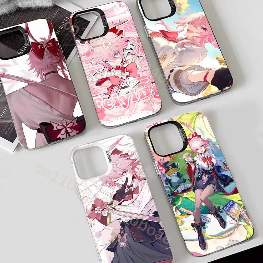 

Honkai Star Rail Evanescia Phone Case For iPhone 17,16,15,14,13,12,11,Pro,Max,Plus Soft Black Cover