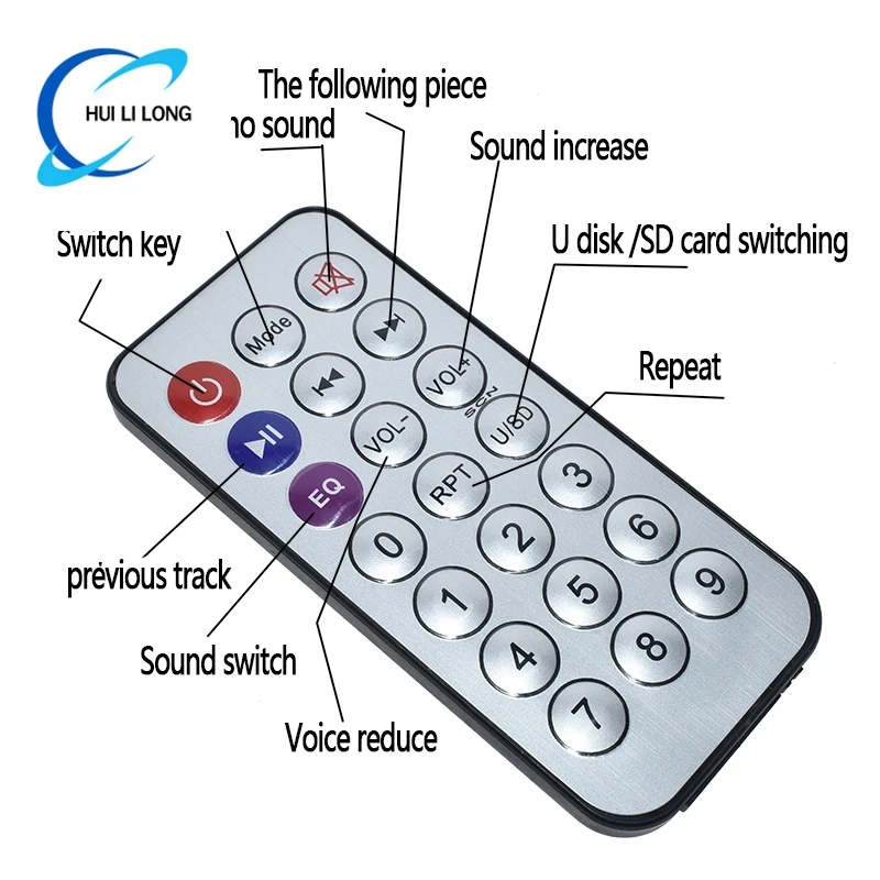 3 واط سيارة بلوتوث 4.1 MP3 WAV فك مجلس المتكلم مكبر للصوت وحدة استقبال الصوت دعم USB/TF/U-DISK/IR التحكم عن بعد #6