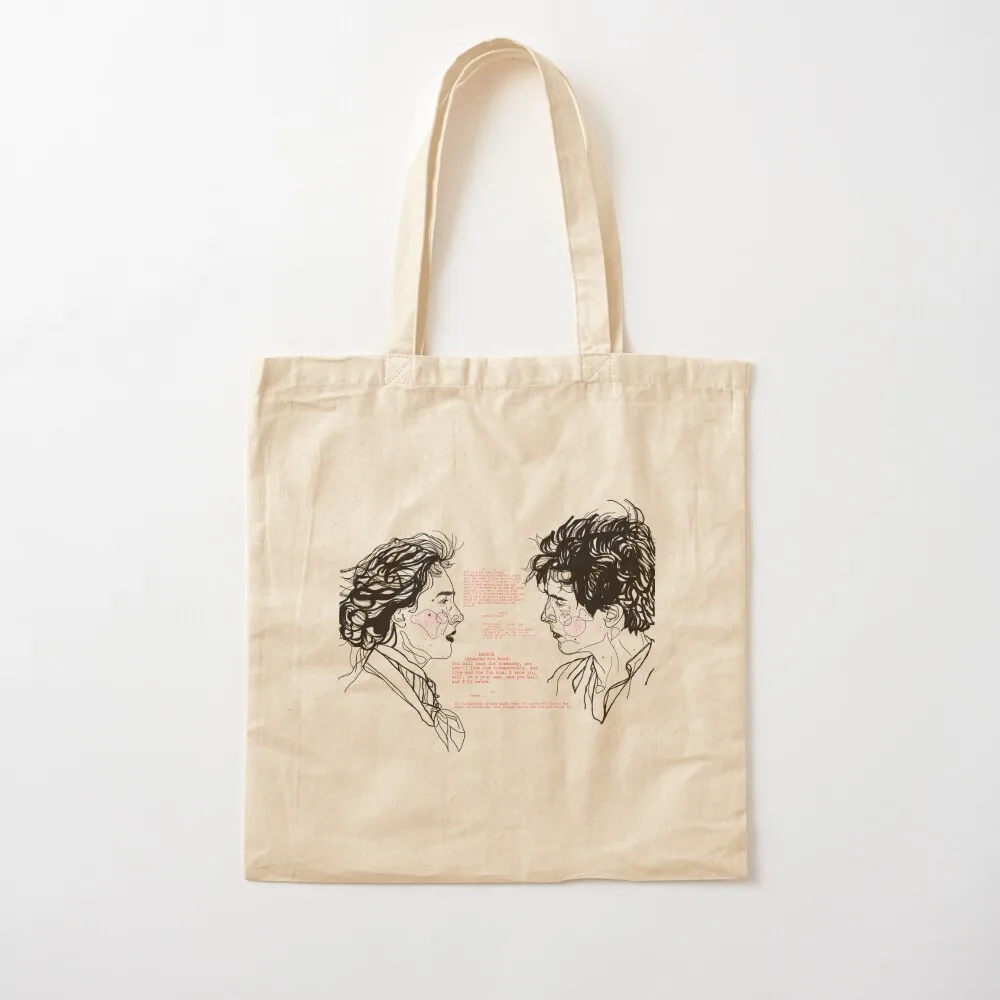 

jo and laurie // little women script Tote Bag canvas shopping bag custom canvas bag Canvas Tote