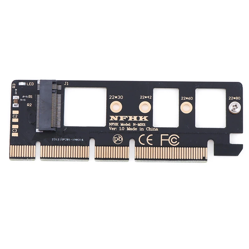1*NVMe M.2 NGFF SSD Adapter Riser Card PCI Express 3.0 16x X4 Converter for Enhanced Data Transfer Speeds