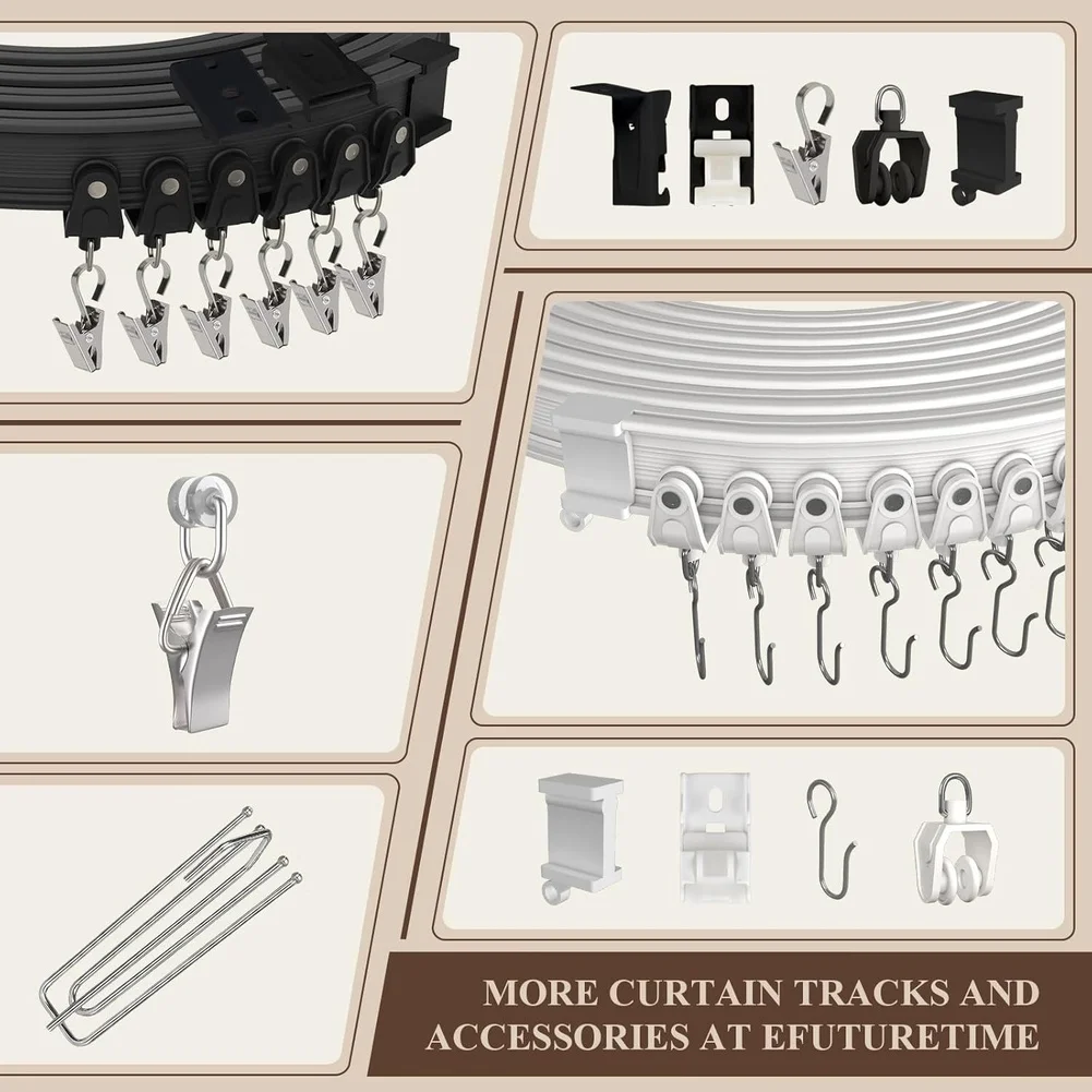 Silver Metal Curtain Hooks Stainless Steel for Drapery Rings 40 50 60 or 150 Pieces Window Hanging Accessories