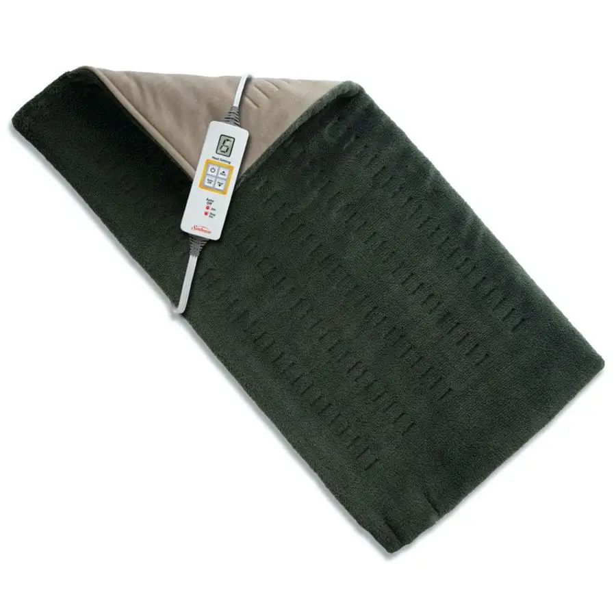 

XL Heating Pad for Back Neck and Shoulder Pain Relief Auto Shut Off 6 Heat Settings Extra Large 12 x 24 Green Ideal for Muscle A