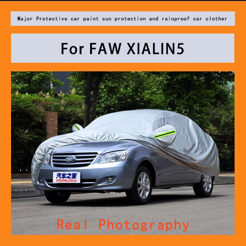 

﻿﻿For FAW XIALIN5 Car Covers Outdoor Waterproof Dustproof Sun Rain Snow Protection Thick Oxford Cloth Full Outer Cover