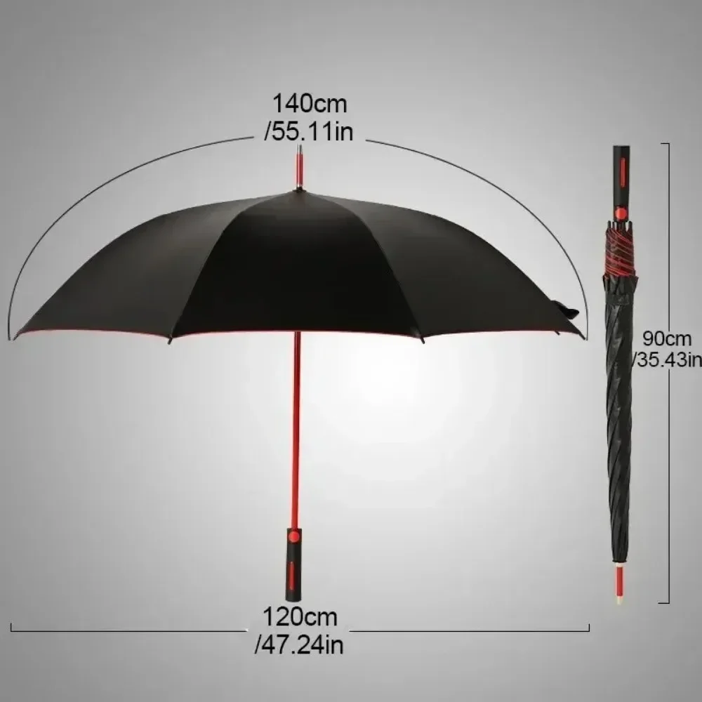 Long Handle Umbrella Automatic Double-Layer Windproof Umbrellas Large Size Reinforced Fishing Travel Outdoor Camping Umbrella