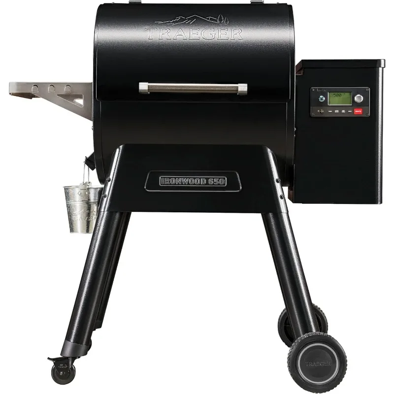 

r Grills Ironwood 650 Electric Wood Pellet Grill and Smoker, Black, 650 Square Inches Cook Area, 500 Degree Max Temperature,