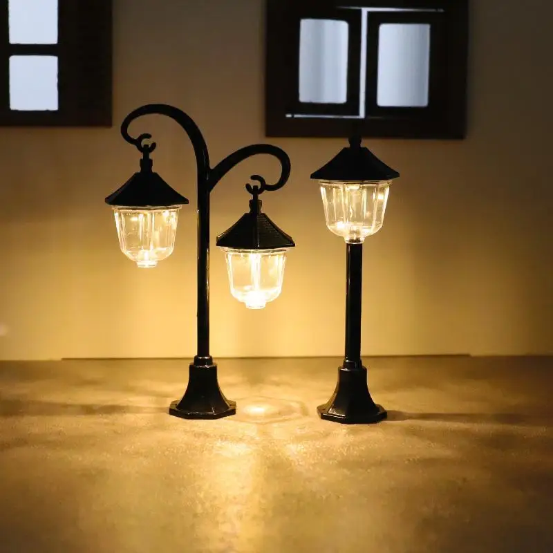 1/12 Poppenhuis Straatverlichting Model Poppenhuis Miniatuur Park Landschapsarchitectuur Verlichting Ornamenten Poppenhuis Decoratie Fantasiespel Speelgoed