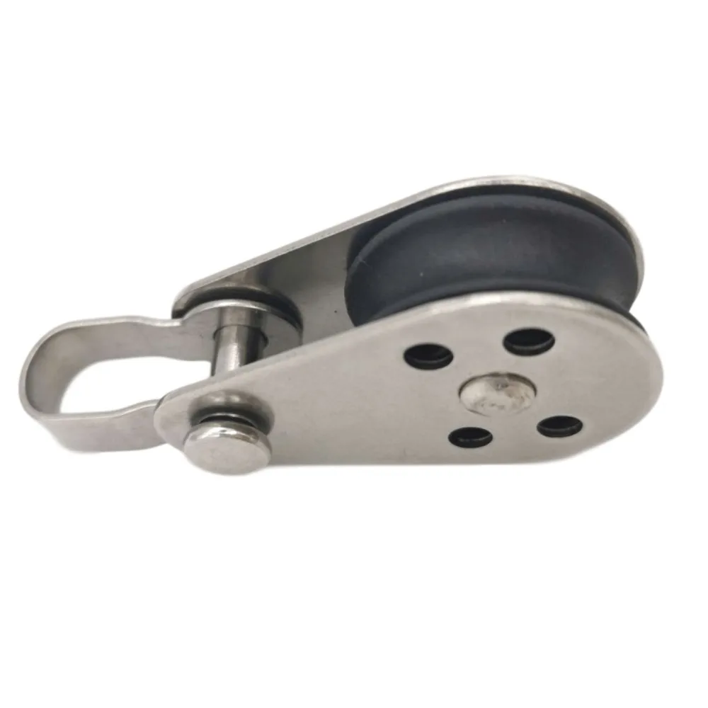 Parti della trasmissione di potenza Accessori per barche da kayak Puleggia in acciaio inossidabile da 25 mm Cuscinetto Ruota di sollevamento Strumenti Puleggia di trazione fissa