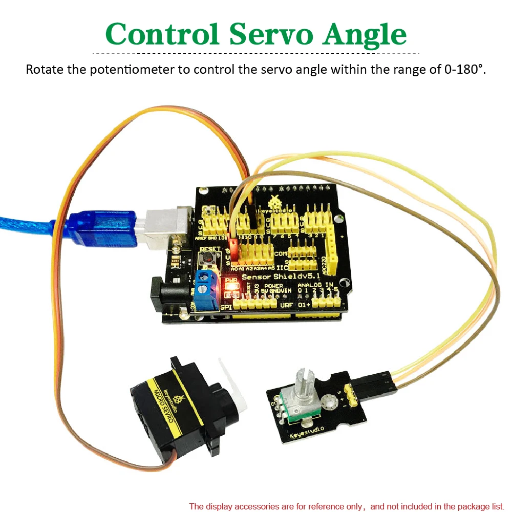 Keyestudio Customized Micro Servo SG90  0-180 degrees  for Arduino Smart Car Robot /Aircraft  Test Components