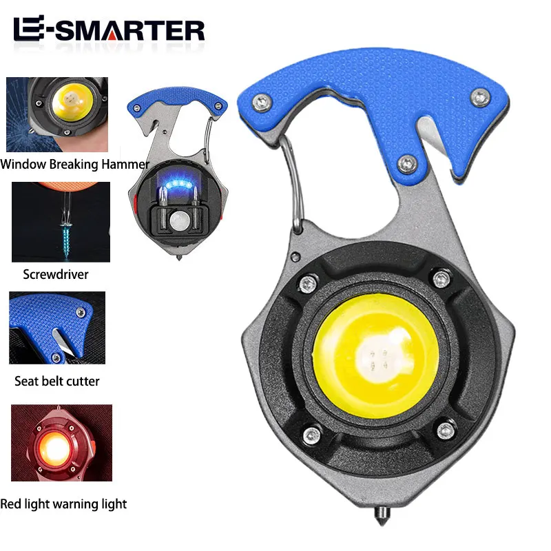 ESMARTER W5143 Multifunction Flashlight Keychain Lampbike Windjacket Handheld Torch