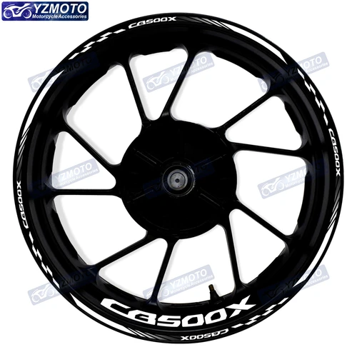 Imagen 2 del producto Pegatinas decorativas reflectantes para llanta de motocicleta, calcomanía para rueda delantera y trasera, impermeable, 17 pulgadas, HONDA CB500X CB 500X