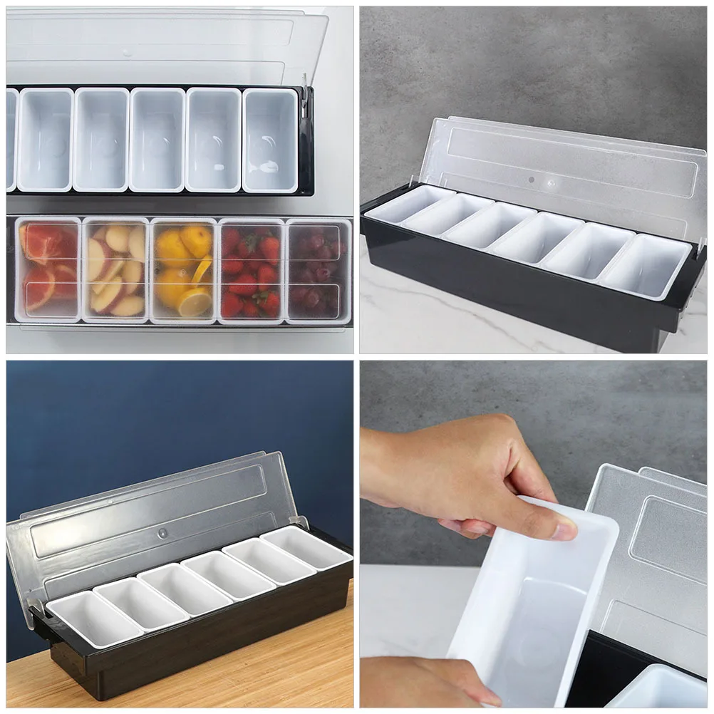 

Plastic Serving Box Divided Compartment Snack Container Party Food Box for Chips Candy Fruit Divided Candy Case