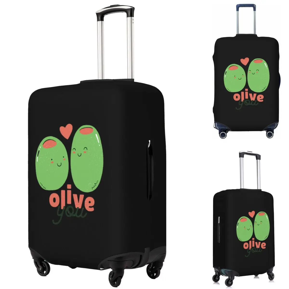 

Olive You - I Love You, защитный чехол для чемодана, эластичные защитные чехлы для дорожного багажа на 18–32 дюйма