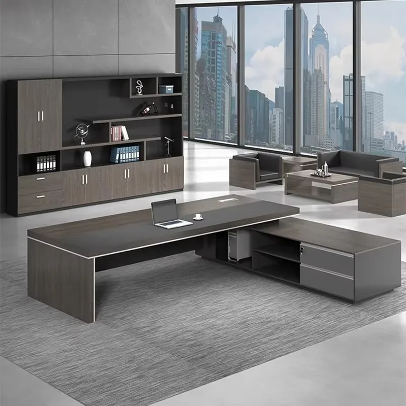 أدراج مكتب تنفيذية جمالية قوية مصممة فاخرة مكاتب مكتبية حديثة رخيصة أثاث خشبي كبير Scrivanie Da Ufficio