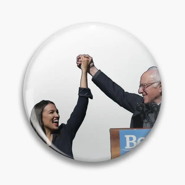 Aoc And Bernie Sanders  Soft Button Pin Lapel Pin Gift Jewelry Creative Collar Metal Cartoon Hat Funny Brooch Badge Cute Women